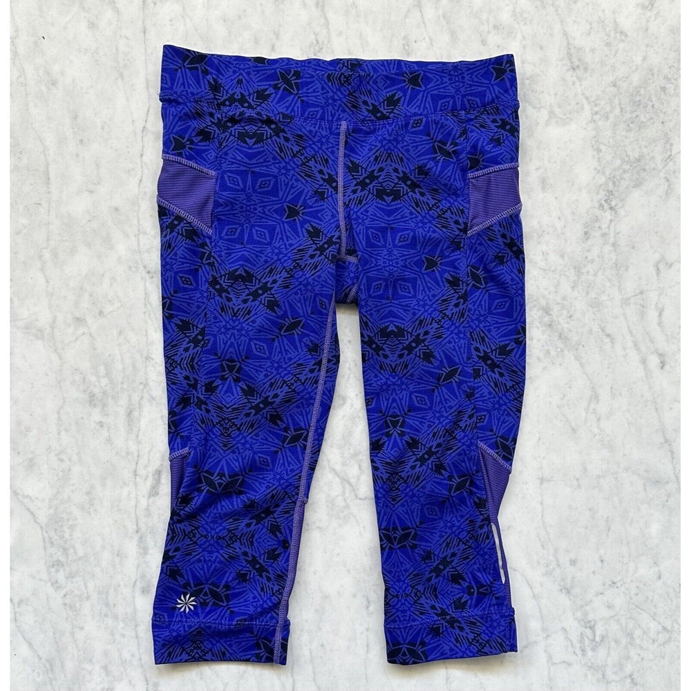 ATHLETA Women’s Legging XS Cairo Bare to Run Knicker Cropped Capri Purple